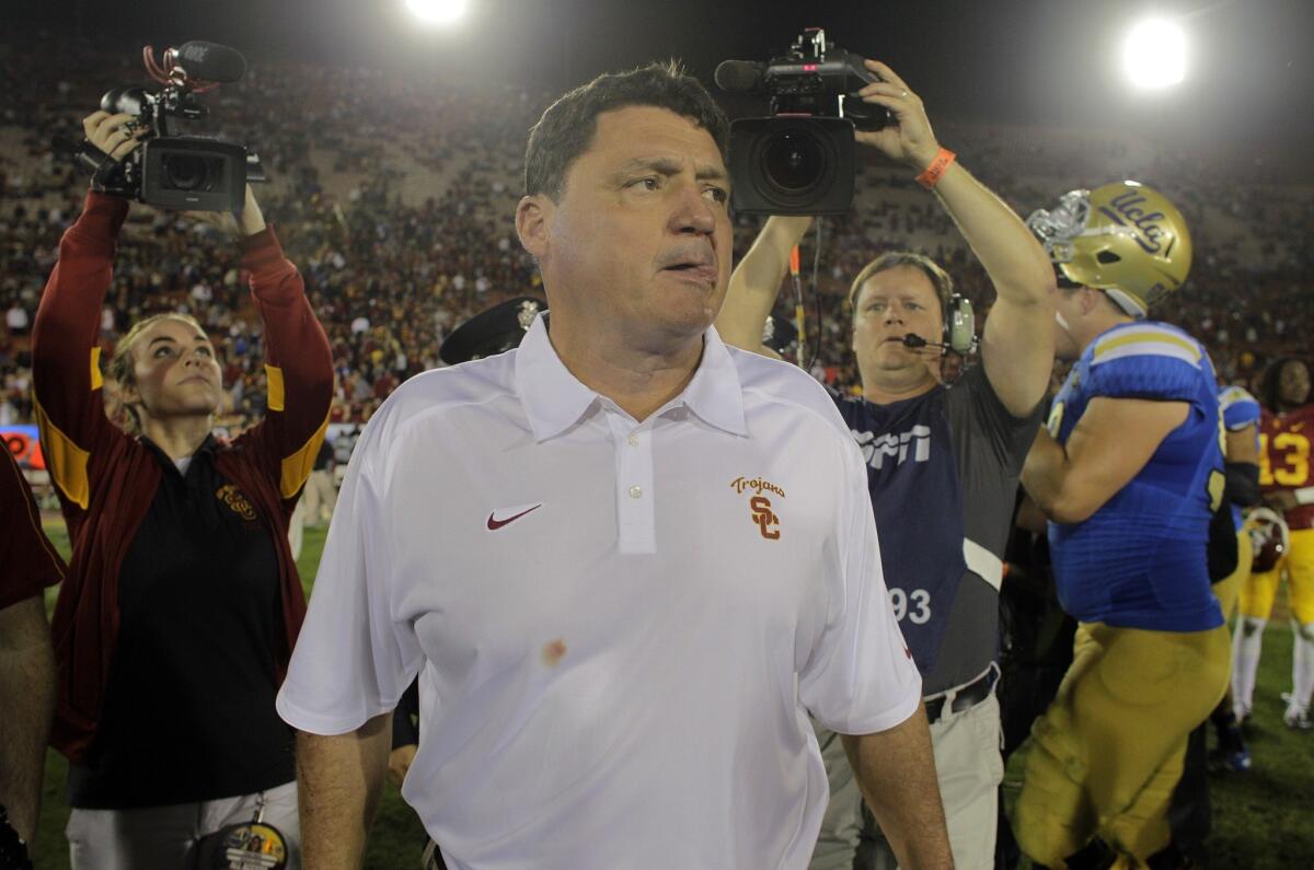 Former USC interim coach Ed Orgeron reportedly turned down a coaching position at Nicholls State in Louisiana.