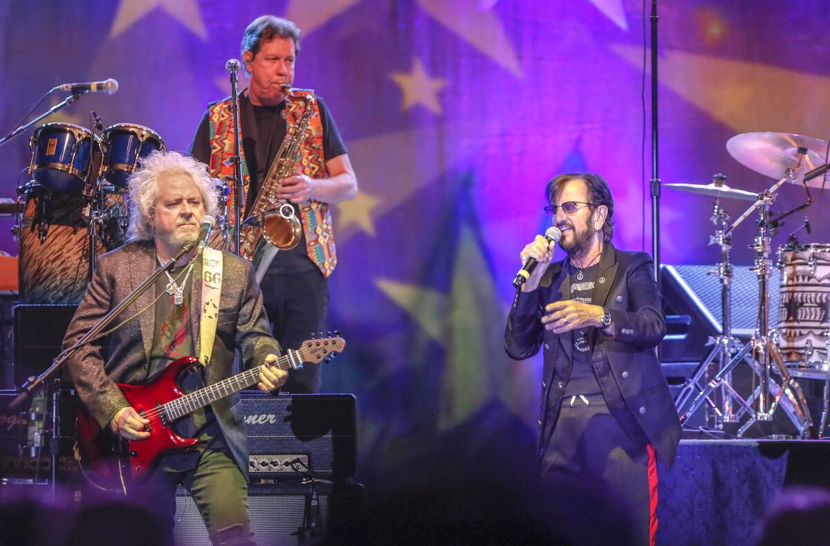 Ringo Starr, right and his All-Starr Band at Pechanga Resort Casino in 2023
