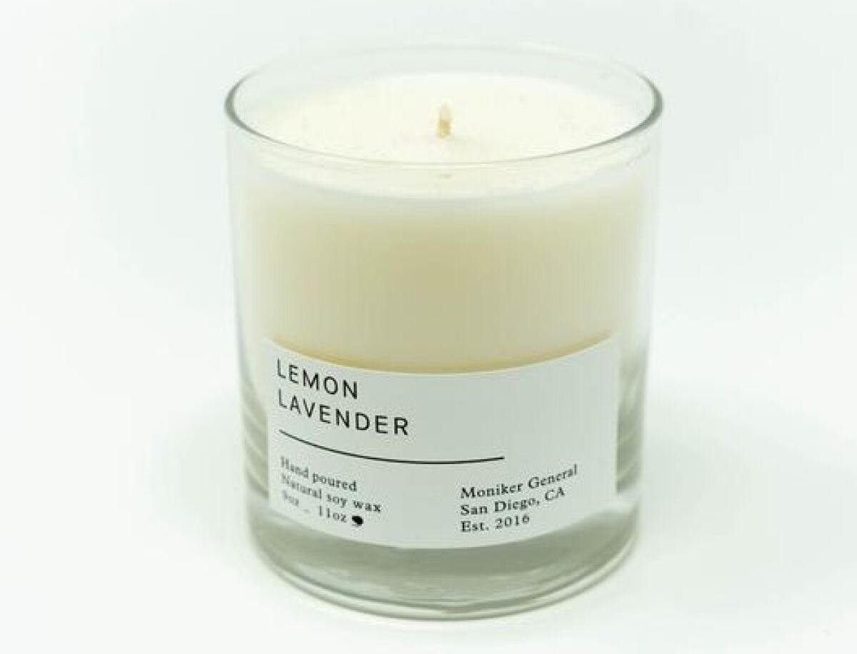 Lemon lavender candle at Moniker General