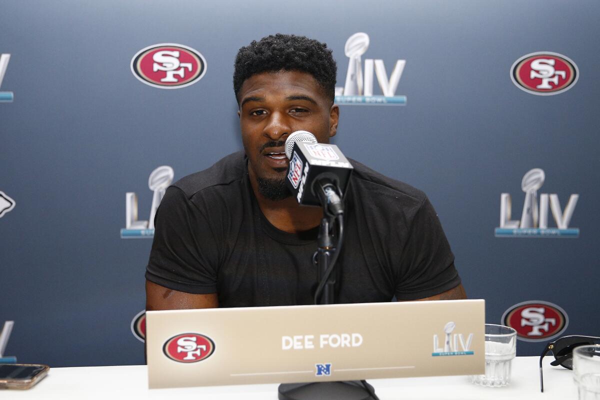 The 49ers' Dee Ford discusses facing his former team, the Chiefs, in the Super Bowl.