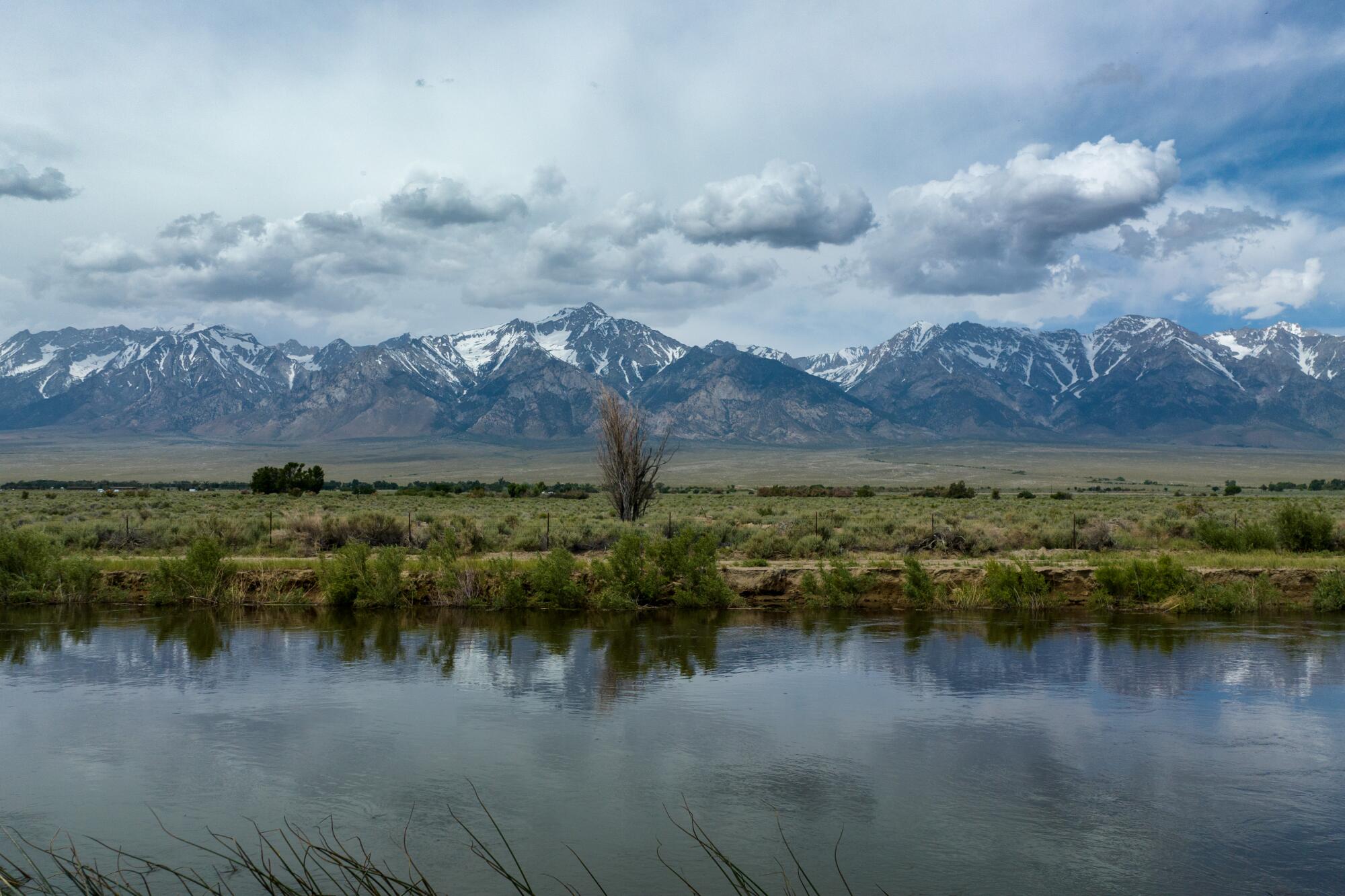 The Los Angeles Aqueduct runs through the Owens Valley.