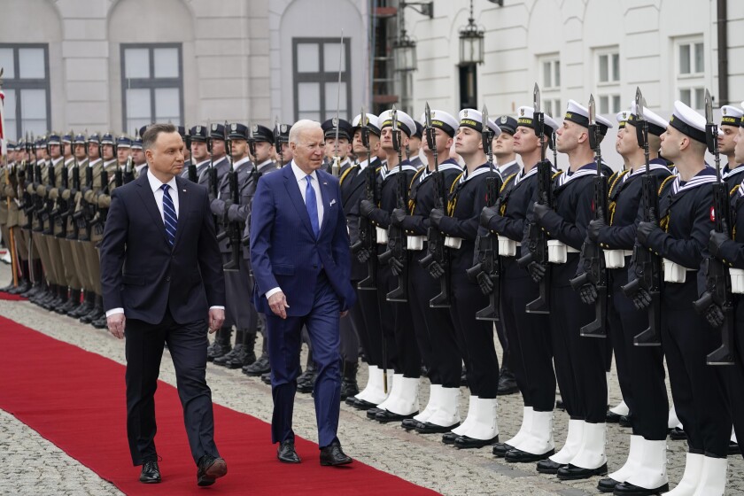 Biden meets with Polish leader; Russia-Ukraine war tops agenda - Los  Angeles Times