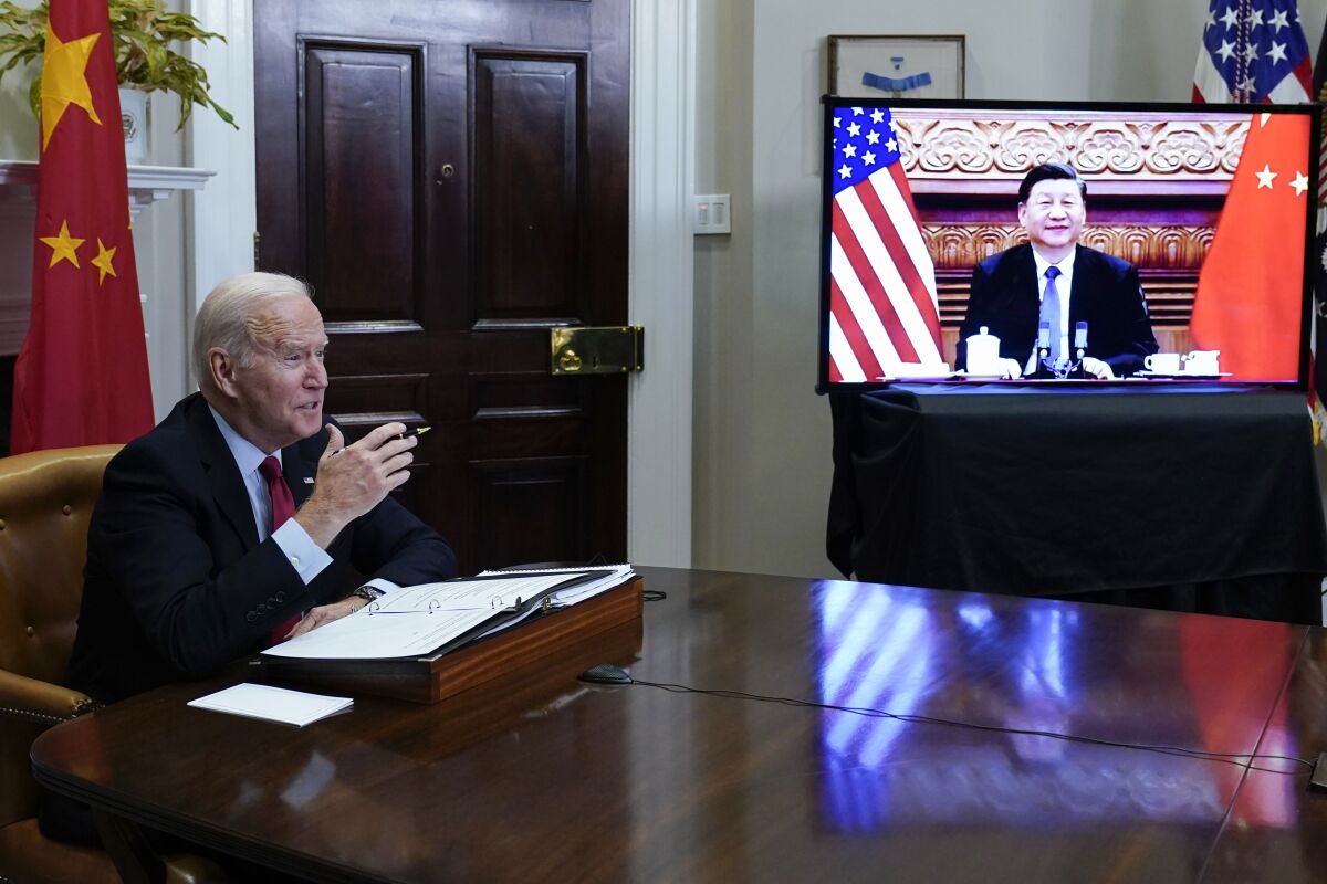 President Biden meets virtually with Chinese President Xi Jinping
