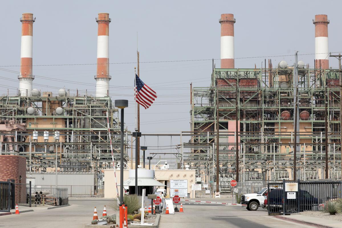 The L.A. DWP's Valley Generating Station in Sun Valley, shown in 2020, has been the source of health and climate concerns.