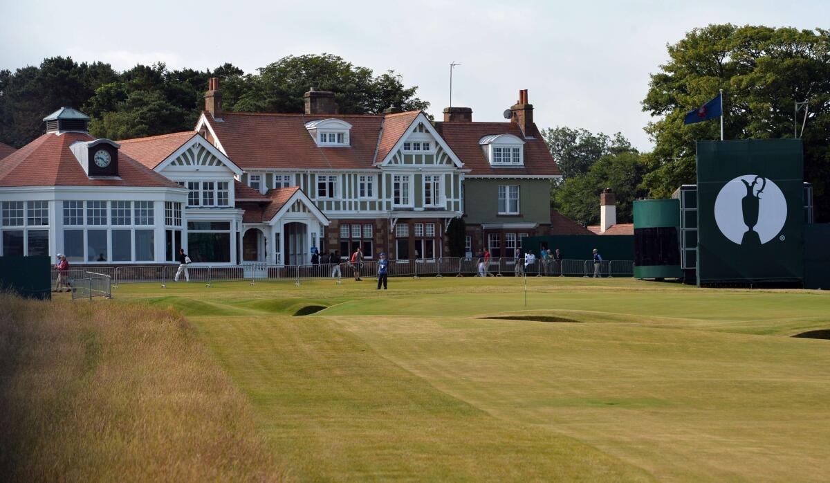 The clubhouse at Muirfield Golf Course, site of the 2013 British Open.