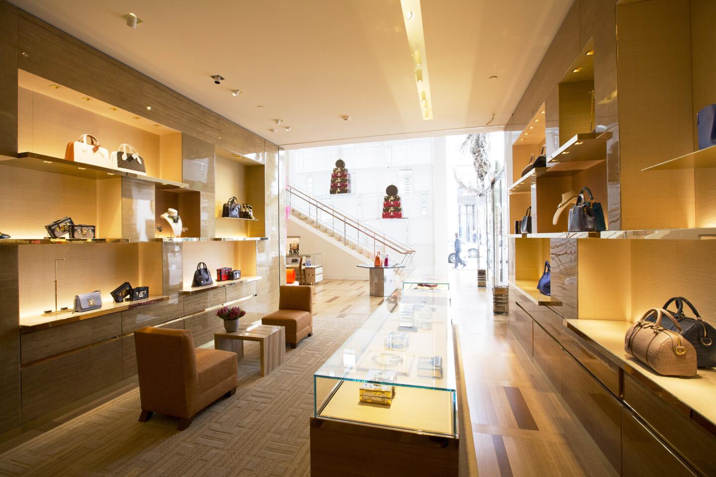 A Louis Vuitton store on the ground floor of the building housing