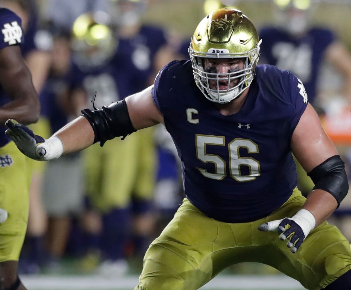 Notre Dame guard Quenton Nelson would be an interesting pick for the Broncos at No. 5 overall.
