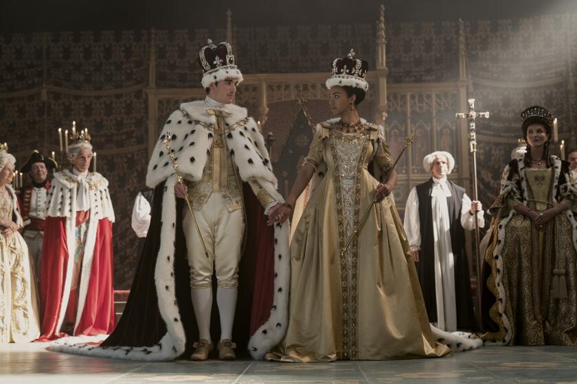  Corey Mylchreest as Young King George, India Amarteifio as Young Queen Charlotte, Michelle Fairley as Princess Augusta.