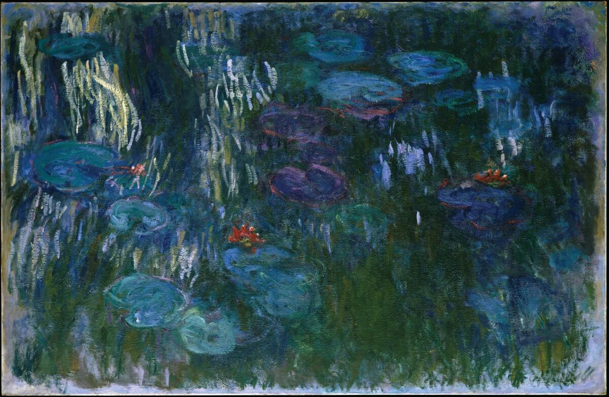 "Water Lilies," painted between 1916 and 1919 by Claude Monet.