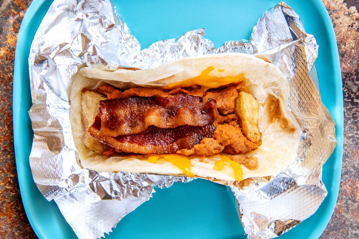 Don't Mess with Texas breakfast taco from HomeState.
