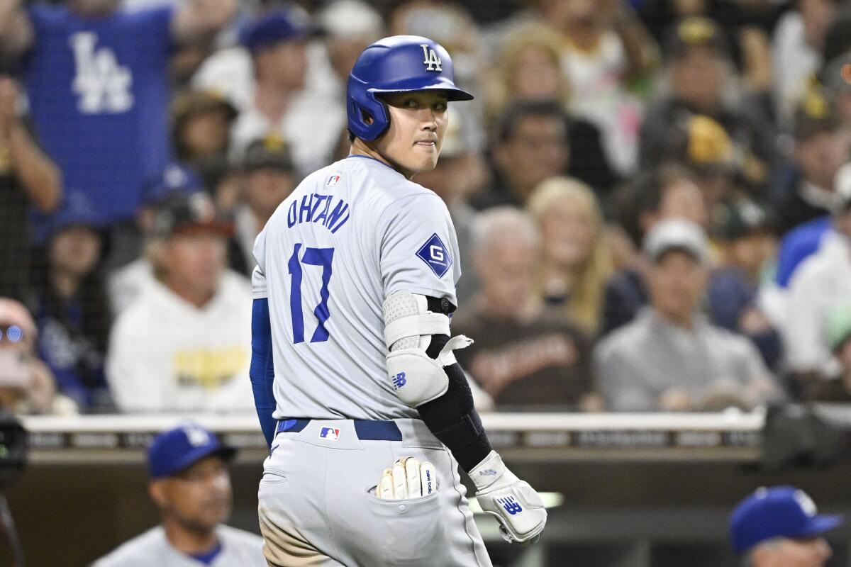 El japnés Shohei Ohtani, bateador designado de los Dodgers de Los Ángeles, 