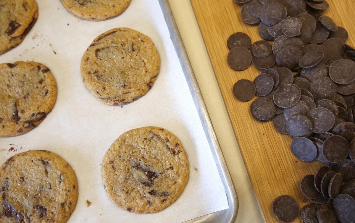 Elia Min's chocolate chip cookies for her mother's shop, Rubies + Diamonds cafe in Hollywood.