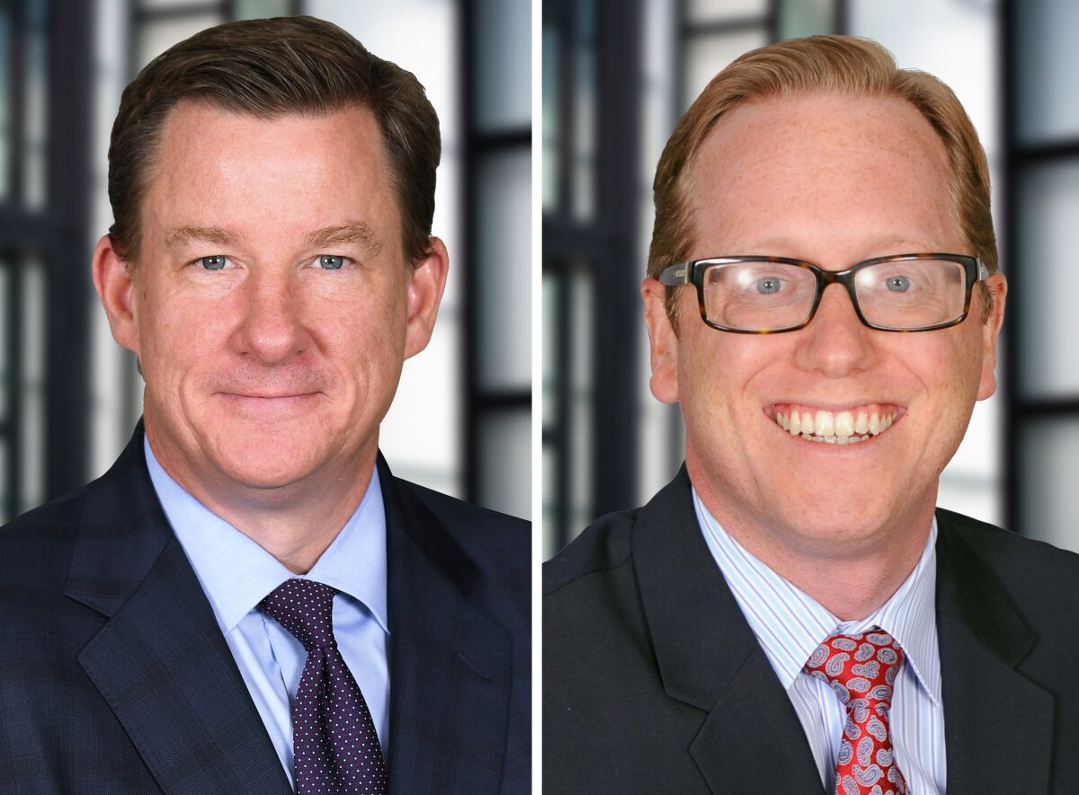 John Barber, left, and Jeffrey Ranern left the firm Lewis Brisbois Bisgaard & Smith to start their own practice.