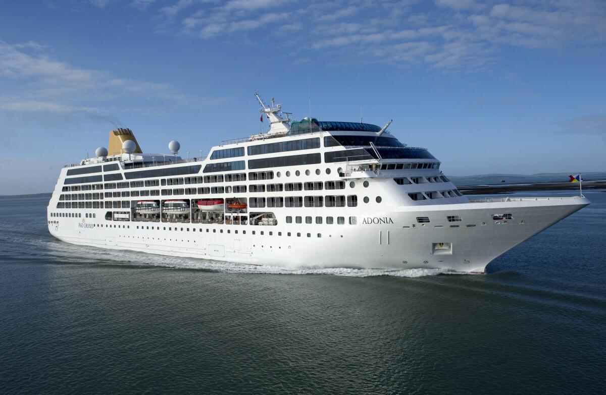 This undated file photo provided by Carnival Corp. shows the 710-passenger Adonia ship. Starting in May, Carnival is offering trips from Miami to Cuba through its new brand, Fathom.