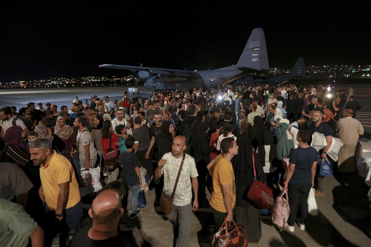 Jordanians evacuated from Sudan arriving in Amman, Jordan