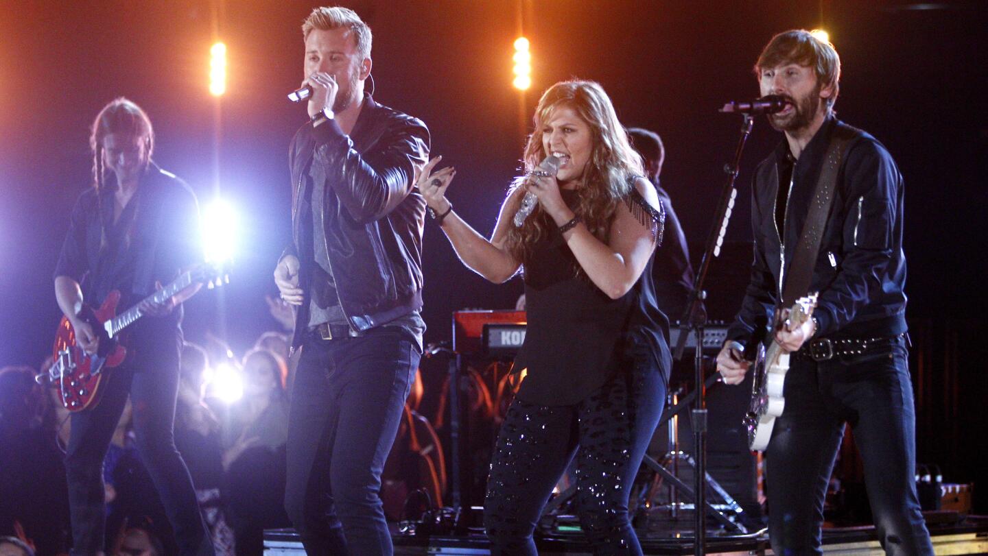 Lady Antebellum, above, Maddie & Tae and David Nail will perform contemporary country at 9 p.m Friday at the new Downtown Las Vegas Events Center.
