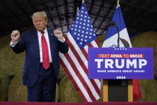 Former President Donald Trump dances after a commit to caucus rally, Monday, Oct. 16, 2023, in Adel, Iowa. (AP Photo/Charlie Neibergall)