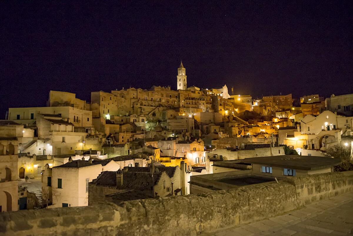 Finding your way to your hotel after dark in Matera, Italy, is not for the faint of heart.