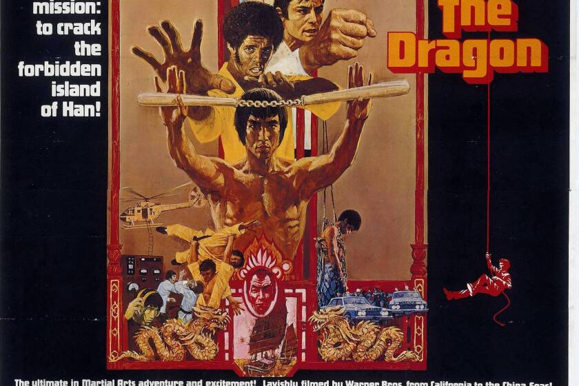 “Enter the Dragon” (1973) stars Bruce Lee as a master martial artist who wants revenge on the gang that killed his sister.
