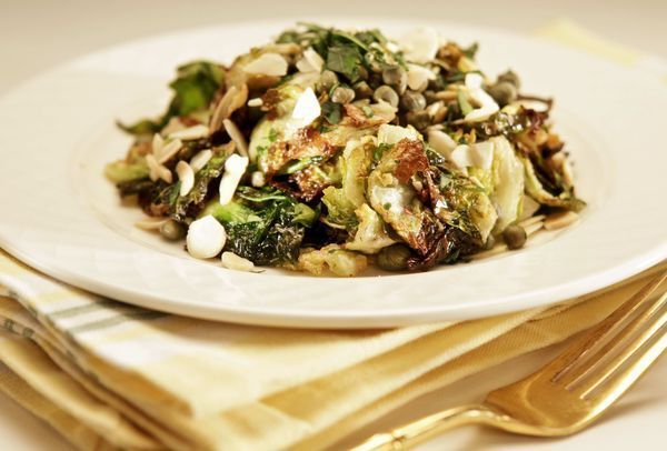 This salad from Hollywood's Cleo features capers and crunchy toasted almonds. Recipe: Cleo's Brussels sprouts