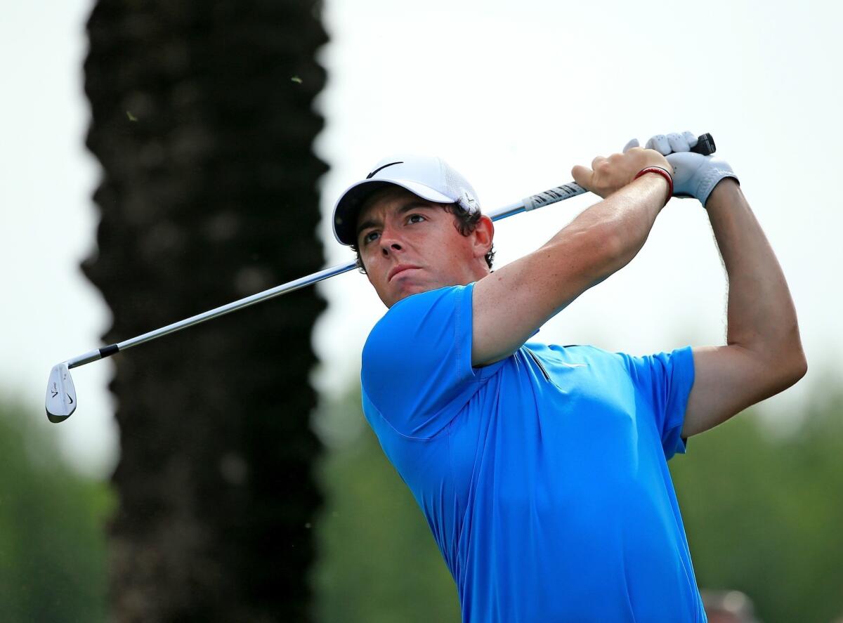 Rory McIlroy shot a three-under-par 69 on Saturday at the Dubai Desert Classic at Emirates Golf Club.