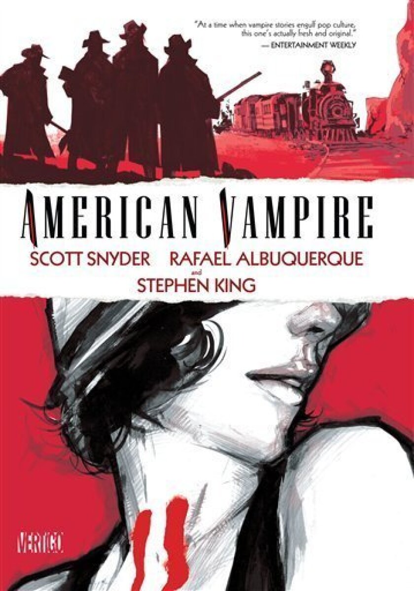 In this comic book cover released by Vertigo, the latest installment of Vertigo's ongoing "American Vampire" series about a former outlaw turned bloodsucker, created by Scott Snyder and augmented by Stephen King, is shown. (AP Photo/Vertigo)