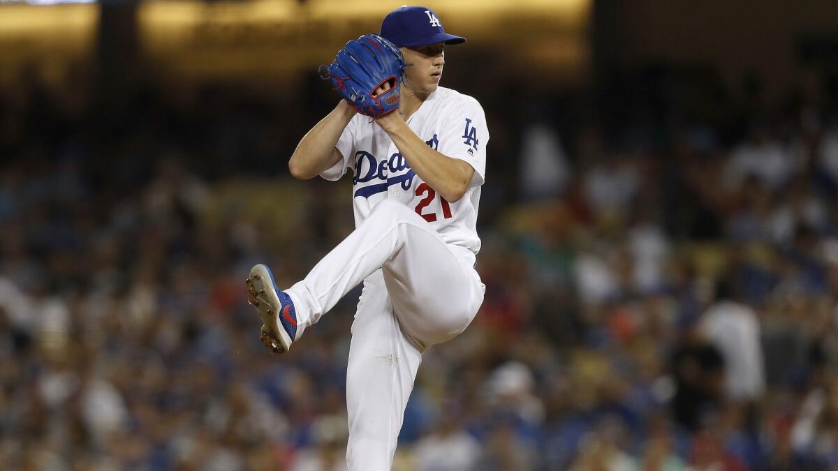 Dodgers starter Walker Buehler delivers a pitch against the Cardinals in the second inning.