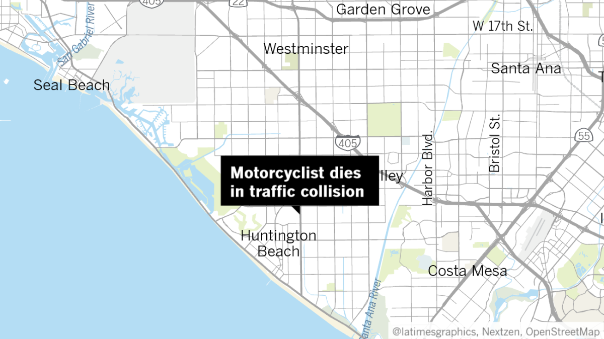 A 23-year-old Westminster man died Friday following a traffic collision at the intersection of Clay Avenue and Beach Boulevard in Huntington Beach.