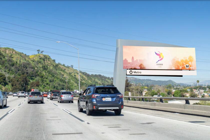 Rendering of a billboard that will be place on the 5 Freeway near Elysian Park