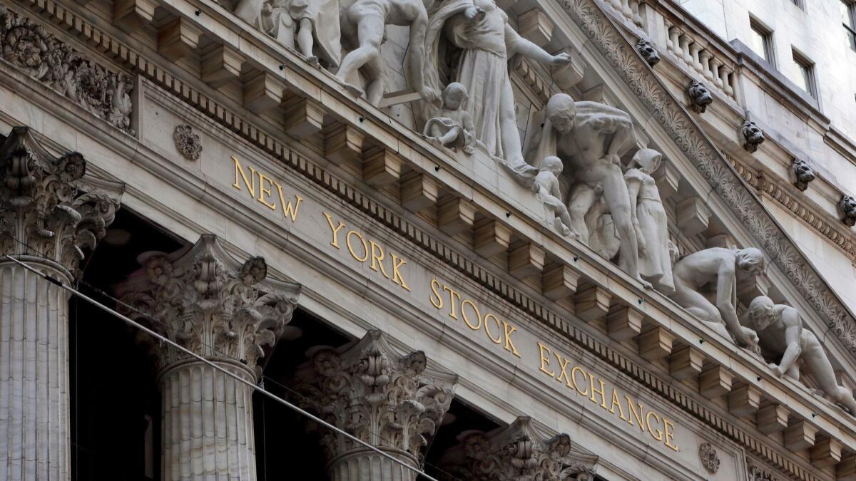 The facade of the New York Stock Exchange.