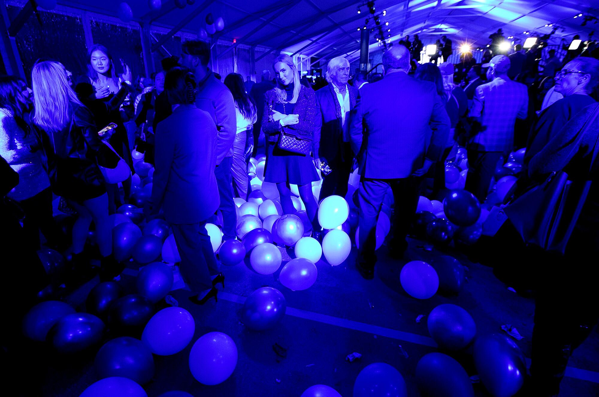 Supporters at Los Angeles mayoral candidate Rick Caruso's election night party in Los Angeles.