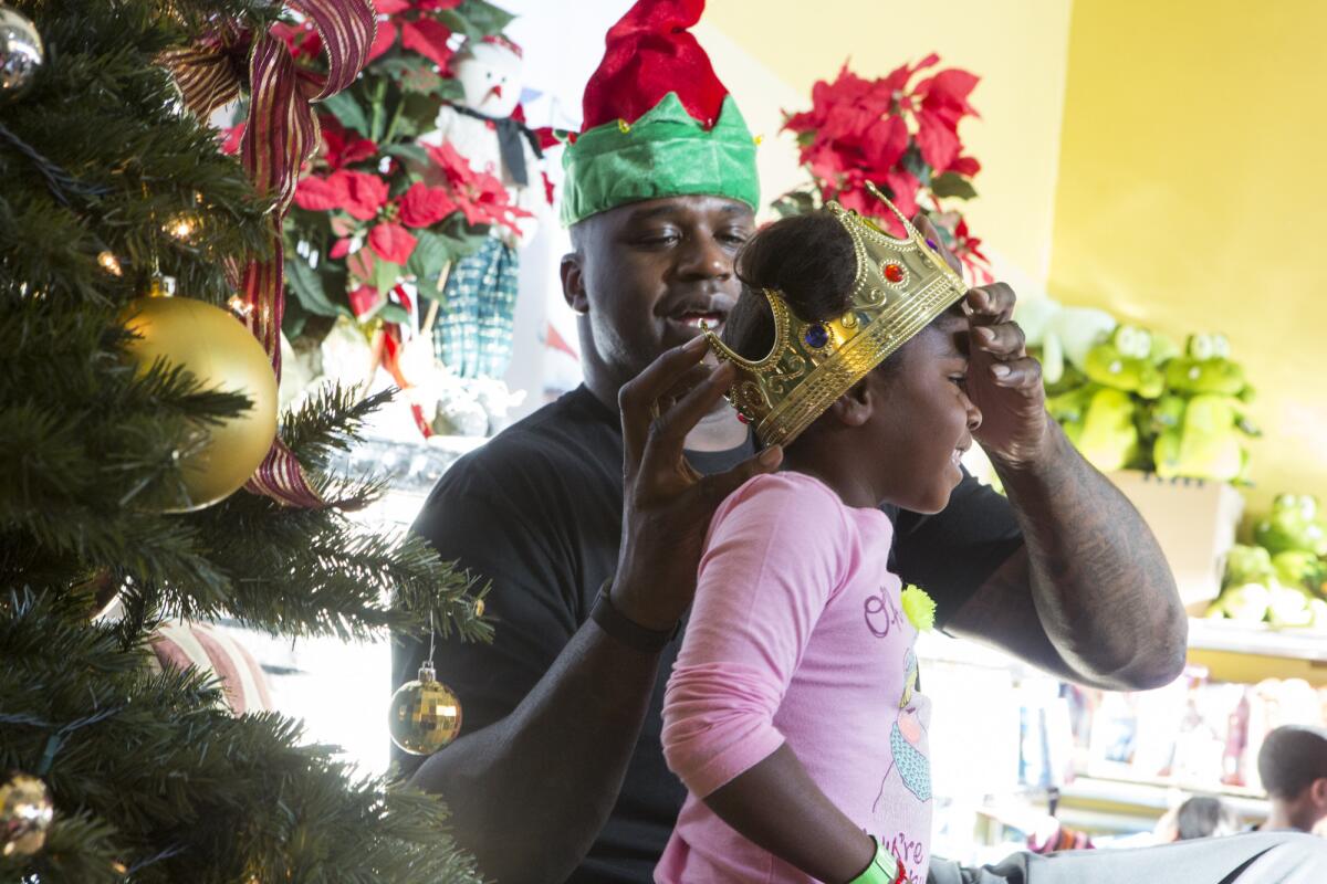 Shaquille O'Neal at a 2013 Christmas charity event in Venice.