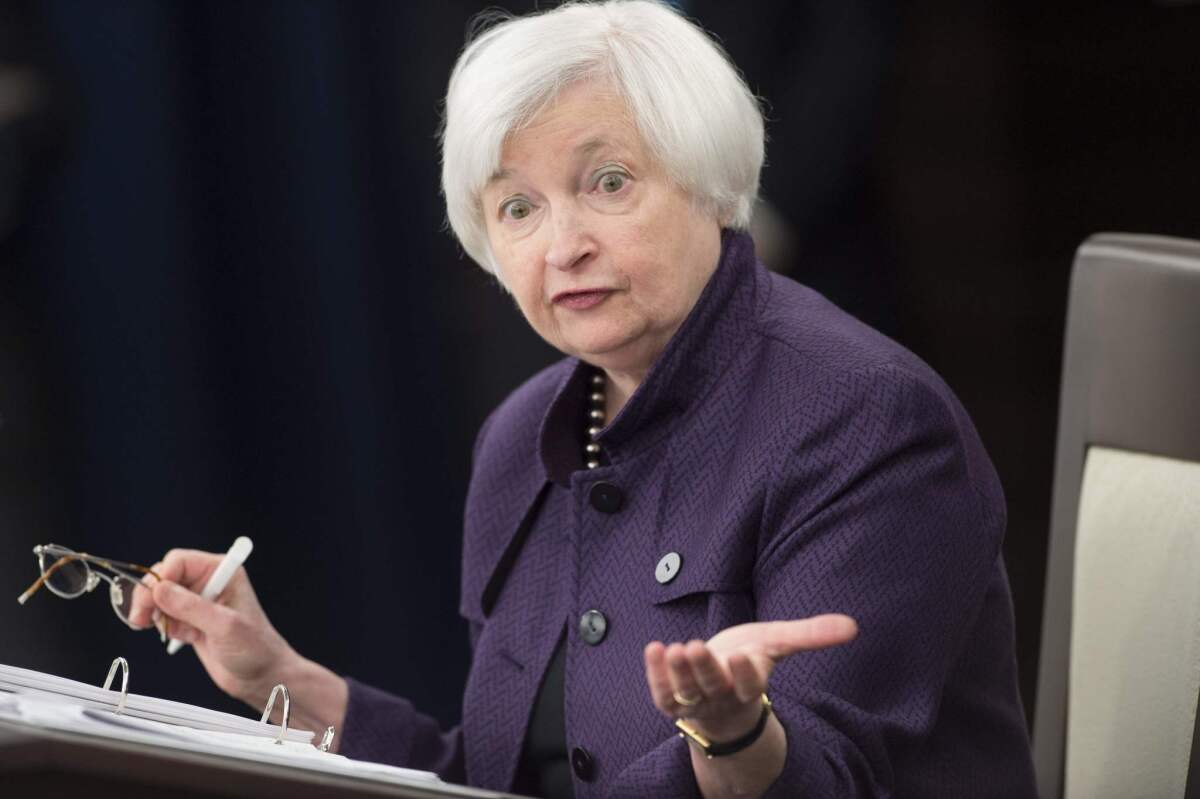 Federal Reserve Chairwoman Janet L. Yellen speaks during a Sept. 21 news conference in Washington, D.C.