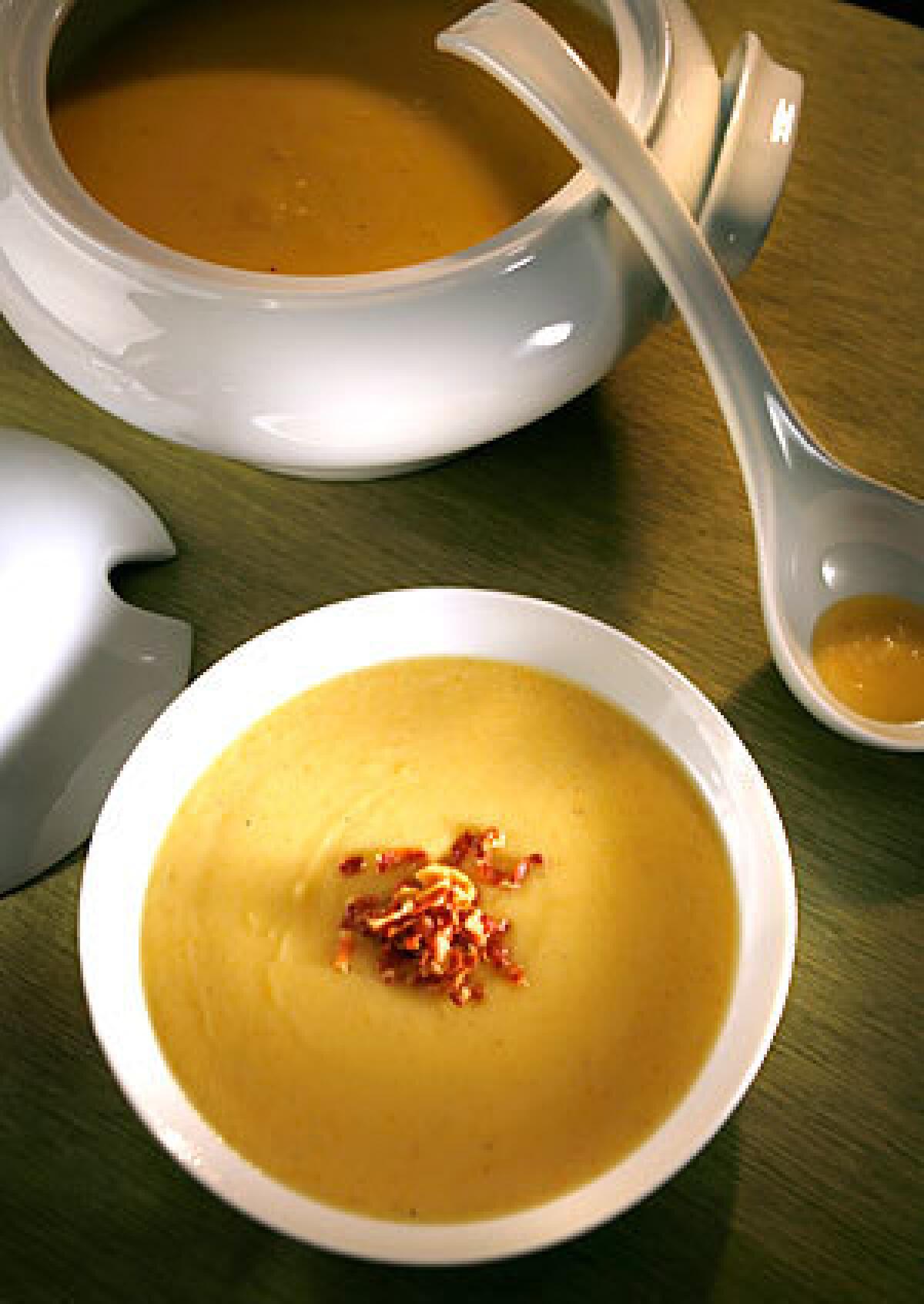 SUBTLE: Cream of parsnip soup.