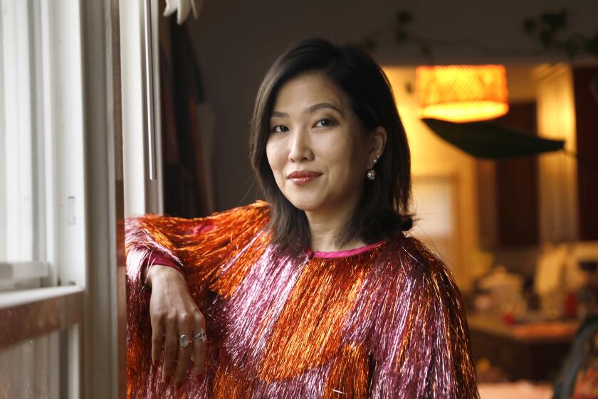 Los Angeles, California-Dec. 13, 2021-Jean Chen Ho's debut novel is titled "Fiona and Jane." Jean Chen Ho photographed in Los Angeles on Dec. 13, 2021. (Carolyn Cole / Los Angeles Times)