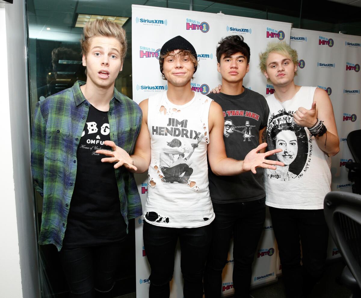 The Australian boy band 5 Seconds of Summer entered the Billboard 200 at No. 1 on Wednesday with its self-titled debut album.