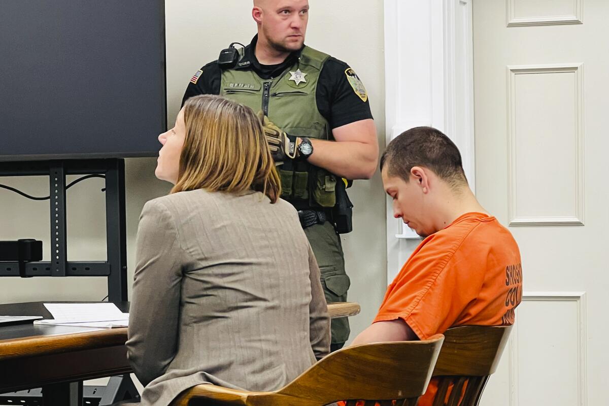 Murder suspect seated next to attorney in Idaho courtroom