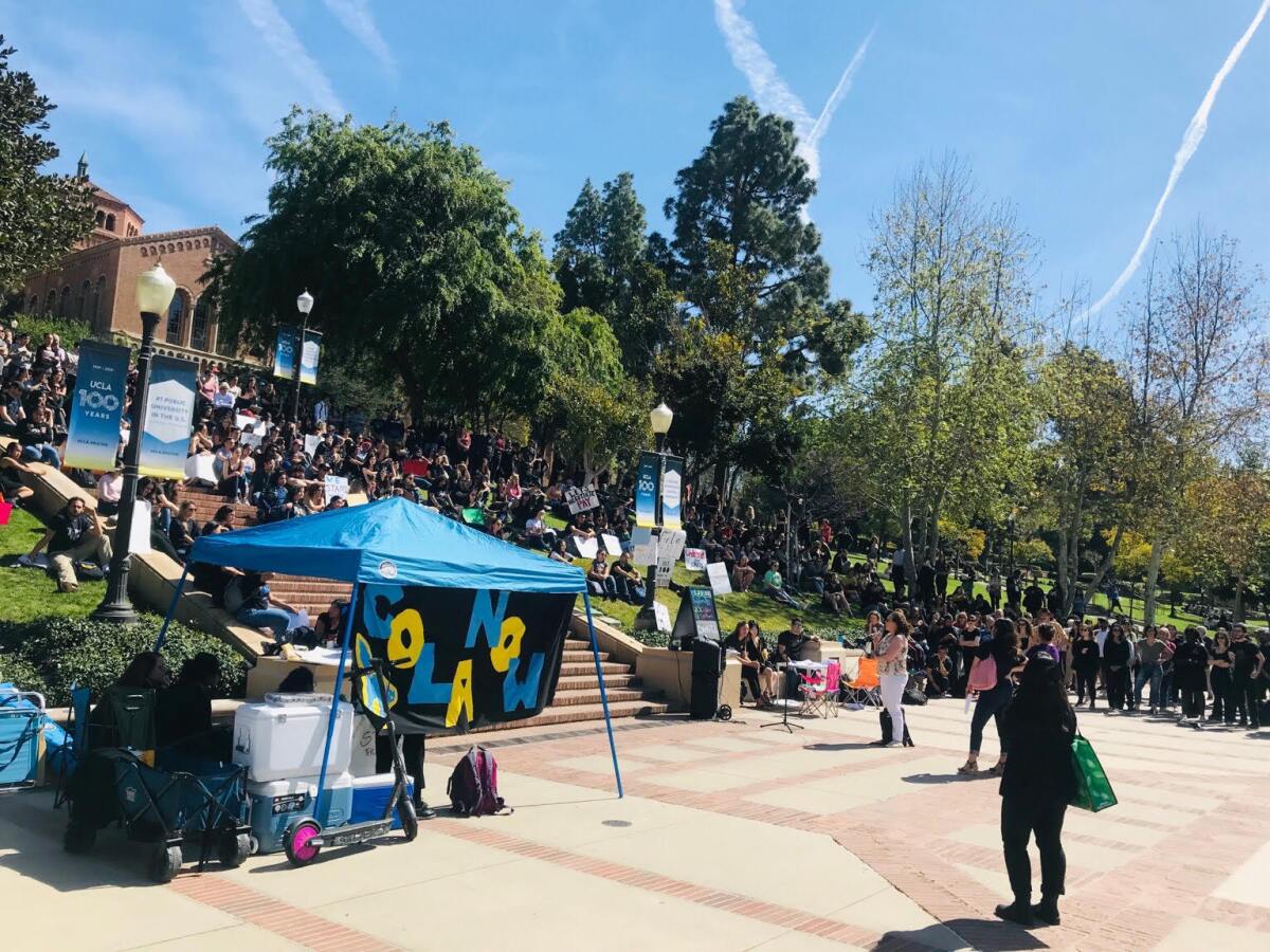 UCLA protest for cost-of-living salary increase for graduate students