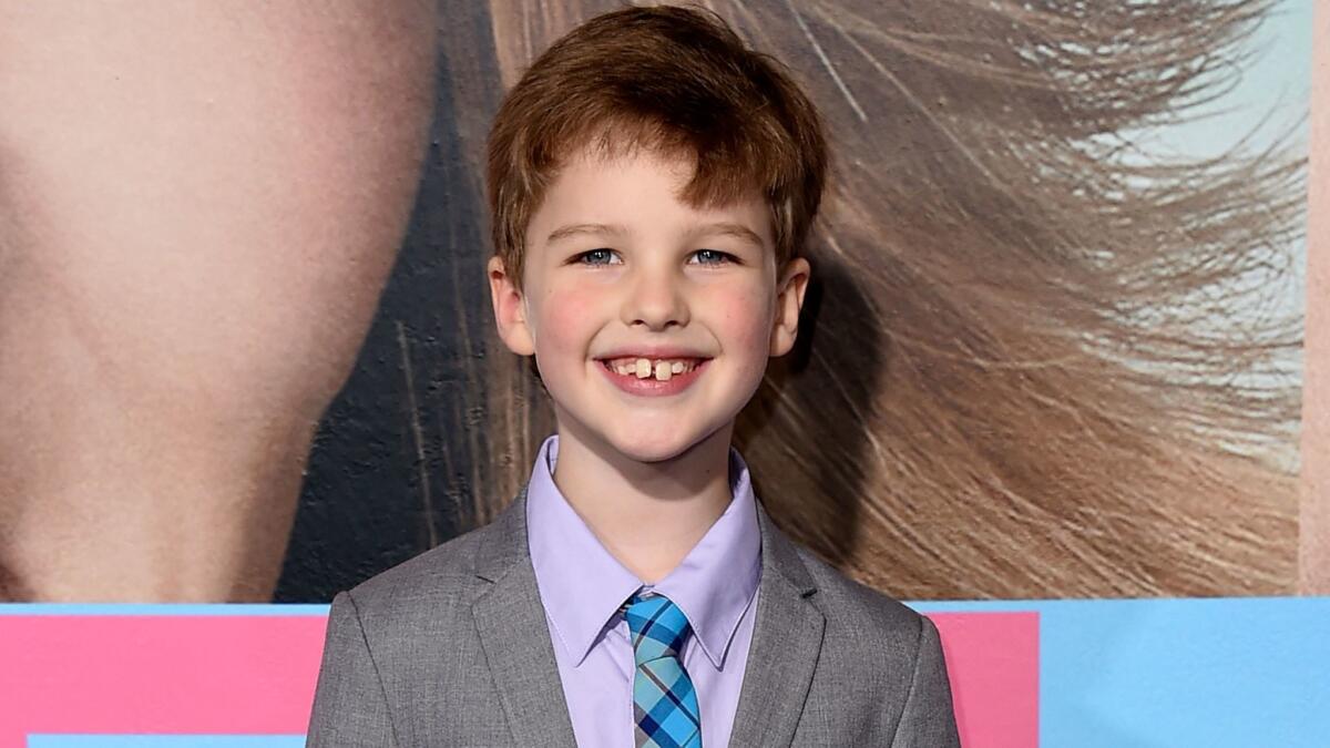 Iain Armitage at the Los Angeles premiere of the HBO series "Big Little Lies." Armitage will star in a "Big Bang Theory" spinoff, "Young Sheldon," portraying Jim Parson's character Sheldon Cooper at age 9.