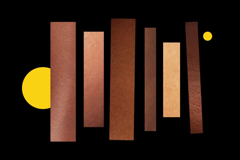 Photo illustration of blocks of different skin colors 