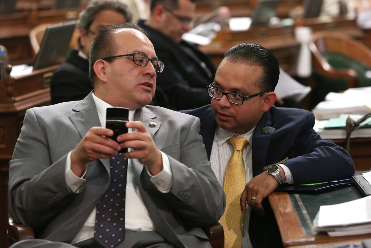 Assemblyman Luis Alejo (D-Watsonville), right, is one of the Democrats considering a run to replace retiring longtime U.S. Rep. Sam Farr.