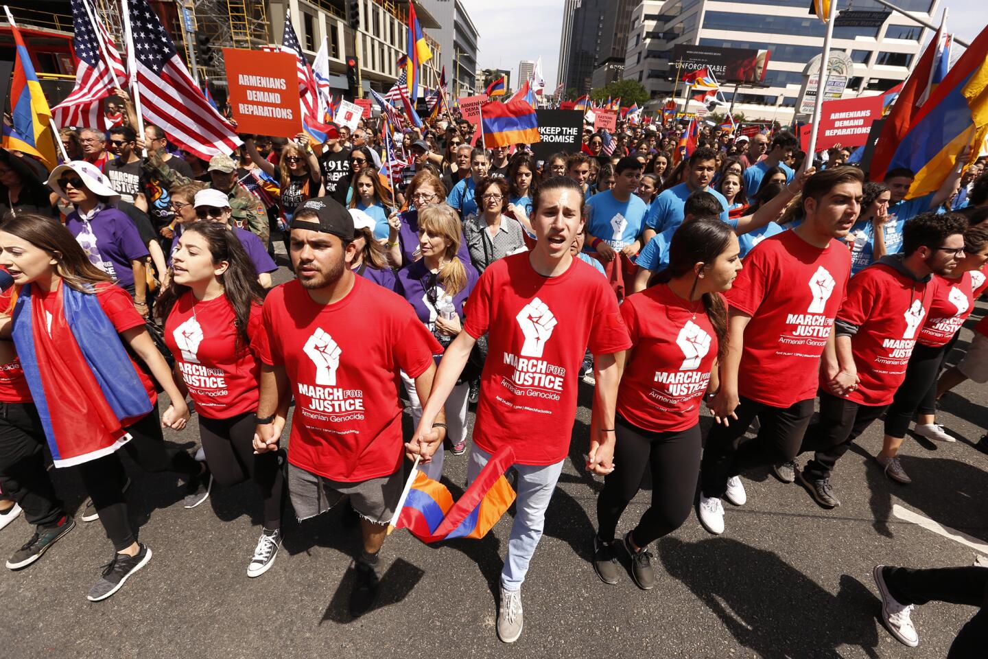 Armenian genocide anniversary march