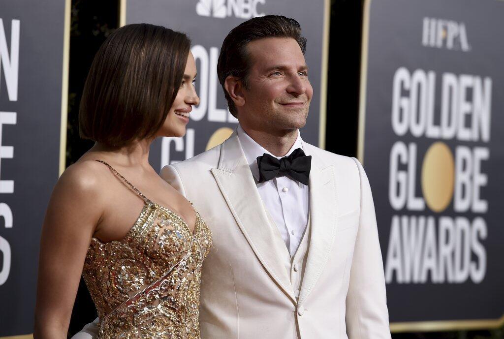 Bradley Cooper and his wife Irina Shayk arrive at the Golden Globes at the Beverly Hilton hotel on Jan. 6, 2019.