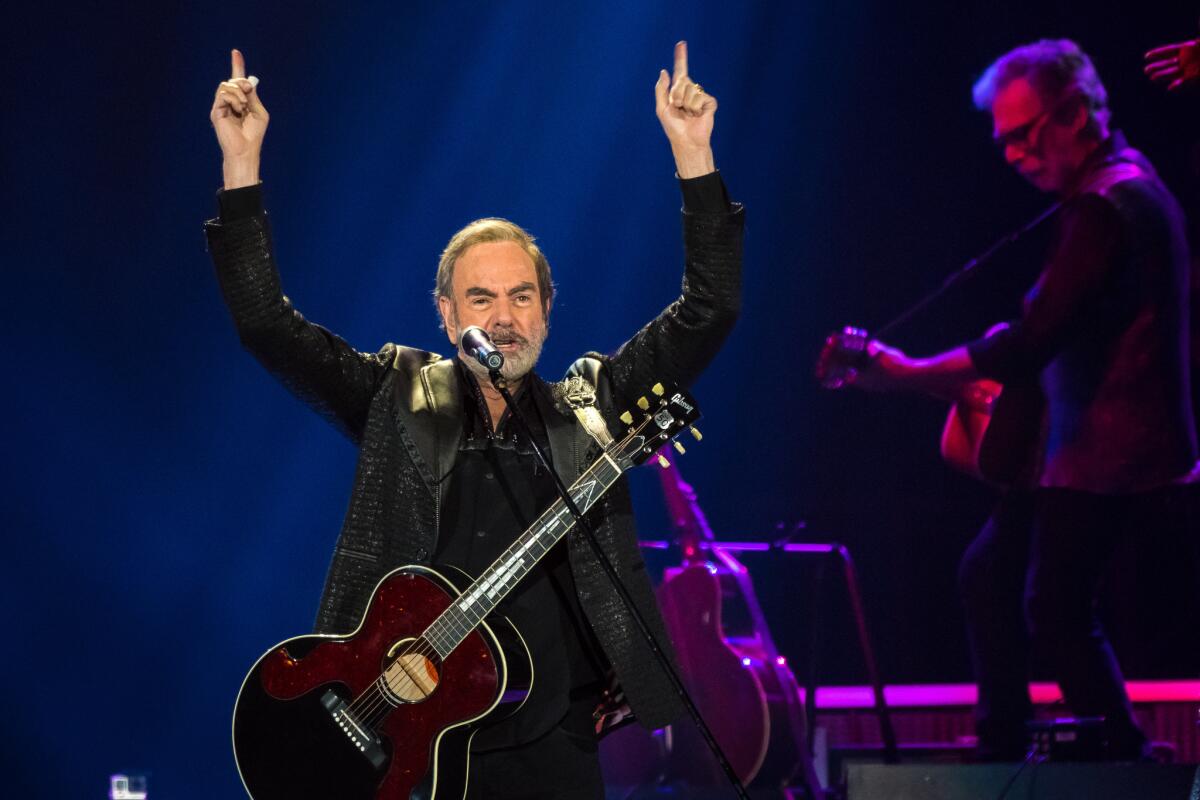 Neil Diamond performs at the Forum.