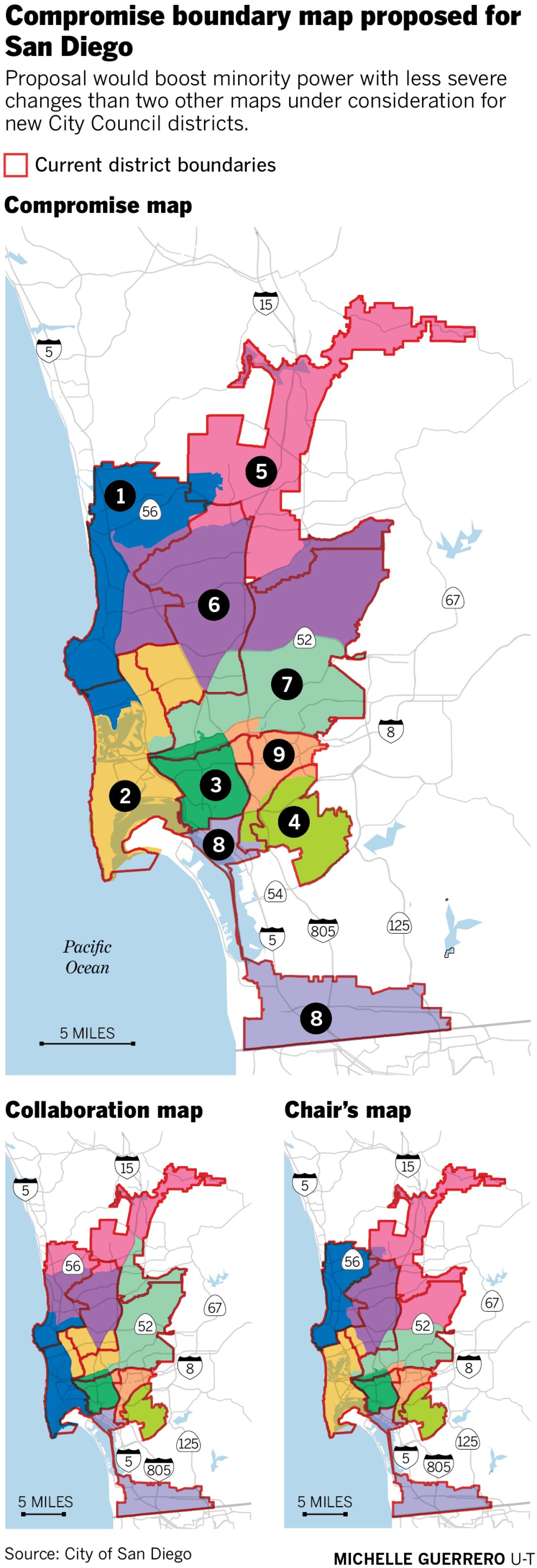 Compromise boundary map proposed for San Diego