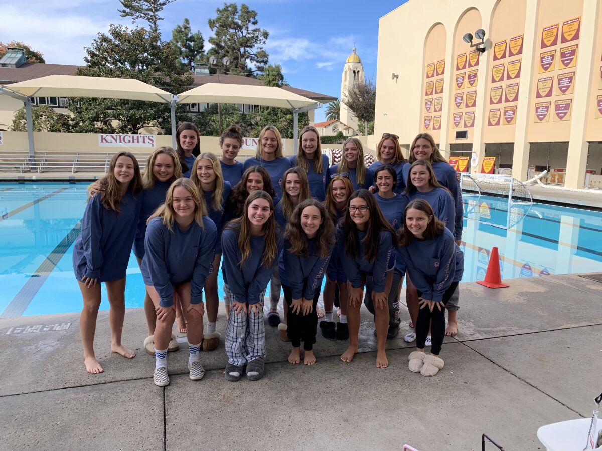 The Bishop's School girls water polo team is "super excited to be playing together again,” coach Doug Peabody says.