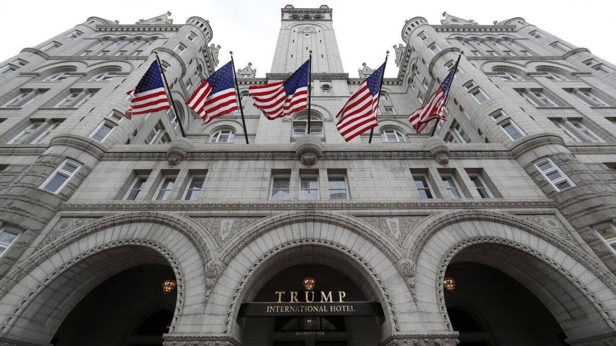 President Trump's Washington, D.C., hotel is at the center of the emoluments case.