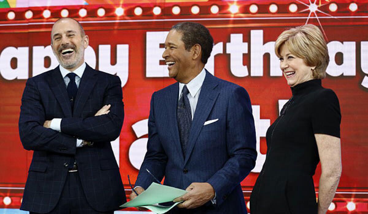 From left, Matt Lauer, Bryant Gumbel and Jane Pauley on "Today."