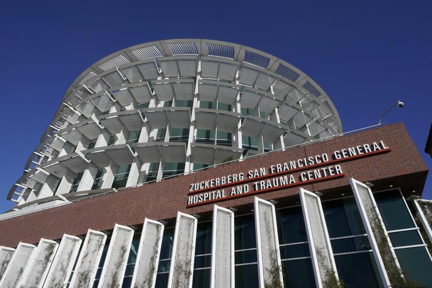Dec. 2020 photo of Zuckerberg San Francisco General Hospital and Trauma Center in San Francisco.