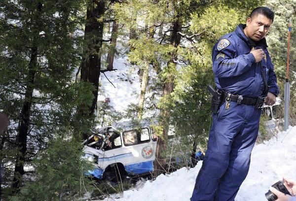 Bus crash in San Bernardino mountains